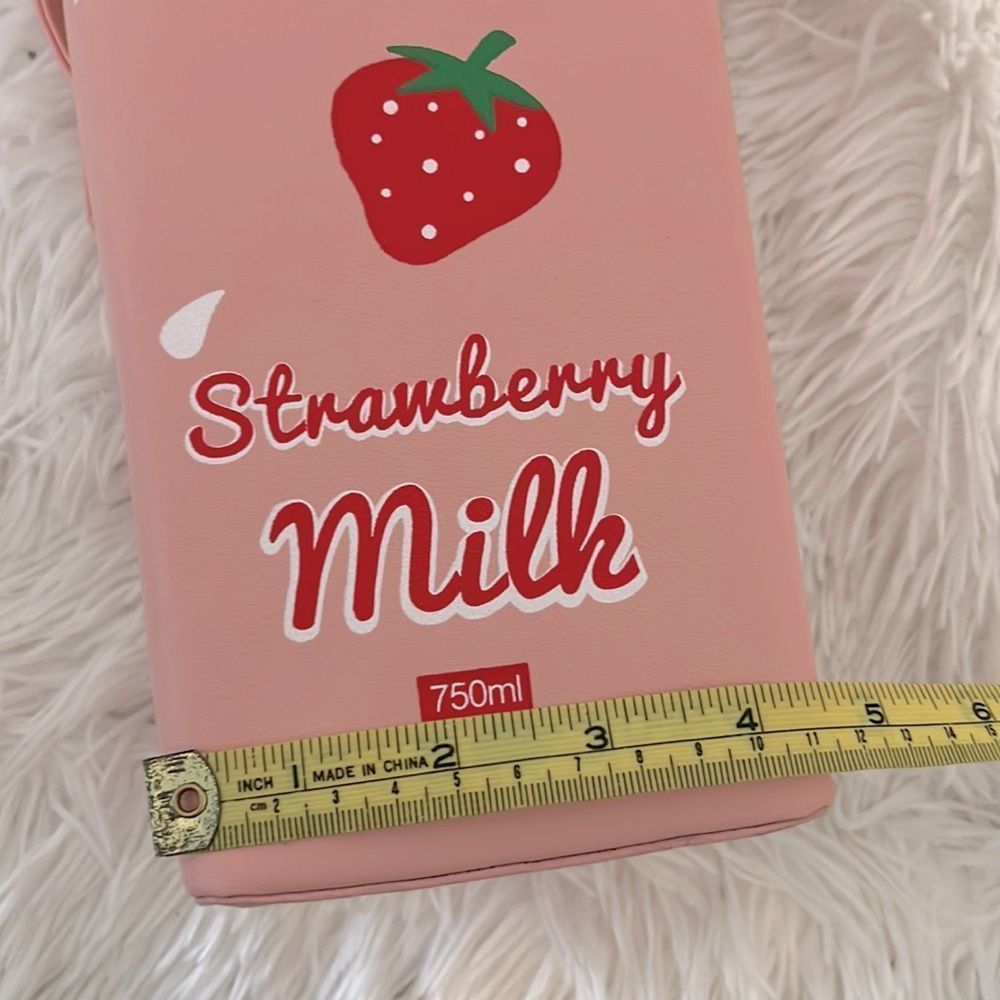 Boutique Strawberry Milk Carton Mini Purse - Picture 12 of 12